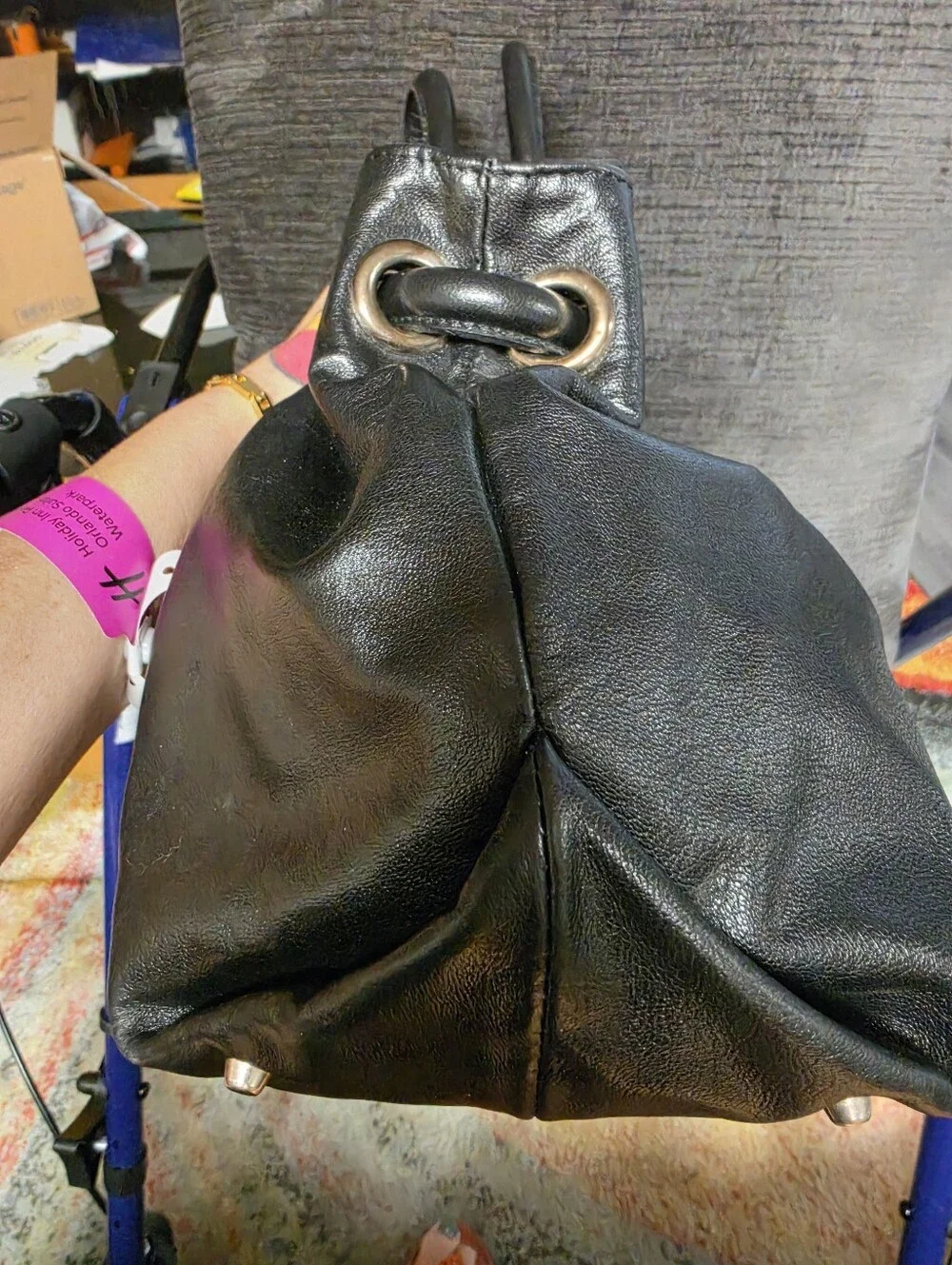 Vintage Furla Carmen Drawstring Shoulder Tote Bag